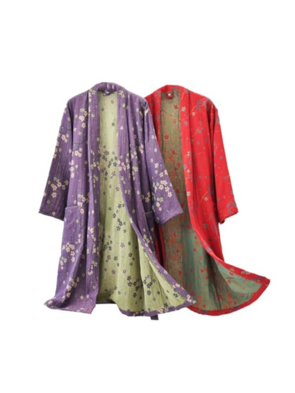 100% Cotton Gauze Kimono Bathrobe Lightweight Sleepwear Robe